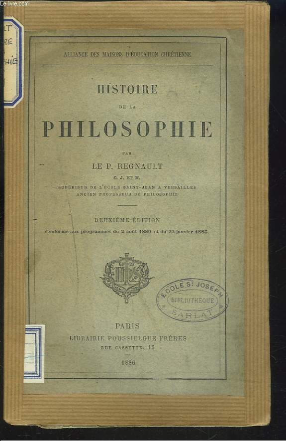 HISTOIRE DE LA PHILOSOPHIE