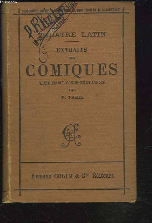 THEATRE LATIN. EXTRAITS DES COMIQUES.