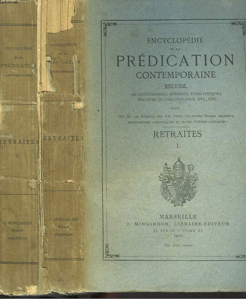 ENCYCLOPEDIE DE LA PREDICATION CONTEMPORAINE. RETRAITES. TOMES I et II. (INCOMPLET : MANQUE LES TOMES III et IV).