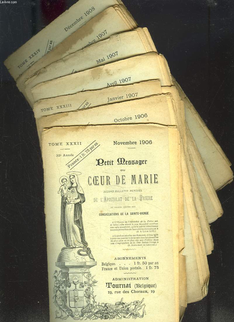LOT DE 7 NUMEROS DU SECOND BULLETIN MENSUEL 