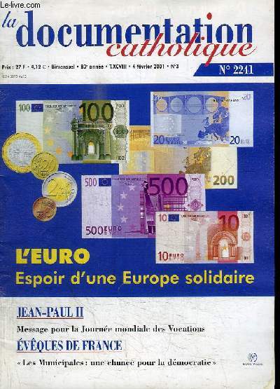 LA DOCUMENTATION CATHOLIQUE - N2241 - FEVRIER 2001