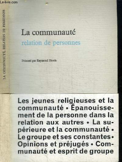 LA COMMUNAUTE RELATION DES PERSONNES