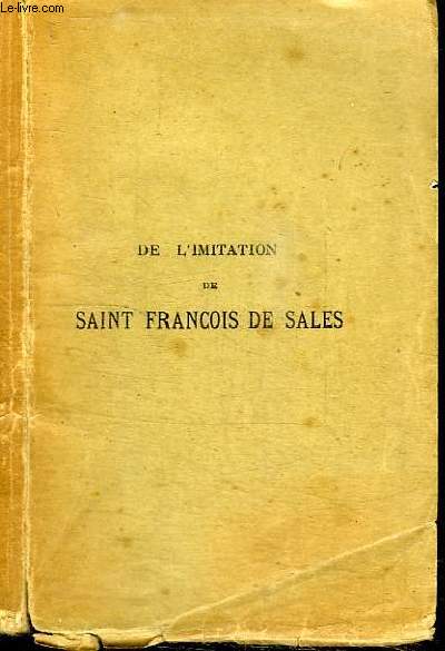 DE L'IMITATION DE SAINT FRANCOIS DE SALES