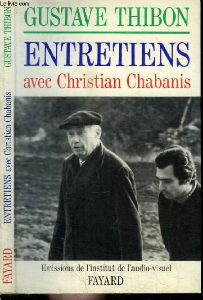 ENTRETIENS AVEC CHRISTIAN CHABANIS