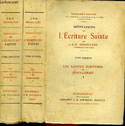 MEDITATIONS SUR L'ECRITURE SAINTE - TOME 1 ET 2 EN 2 VOLUMES