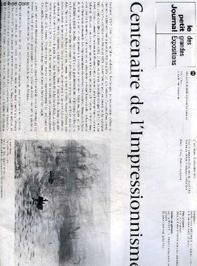 LE PETIT JOURNAL DES GRANDES EXPOSITIONS N16 : CENTENAIRE DE L'IMPRESSIONNISME - 21SEPTEMBRE - 24 NOVEMBRE 1974
