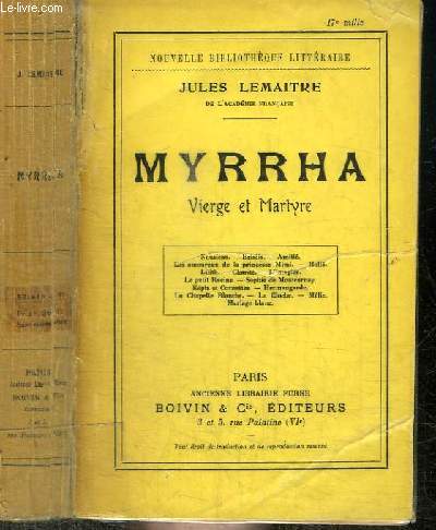 MYRRHA - VIERGE ET MARTYRE