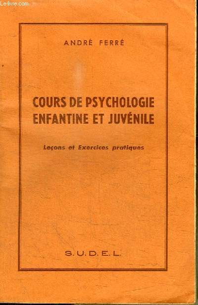 COURS DE PSYCHOLOGIE ENFANTINE ET JUVENILE