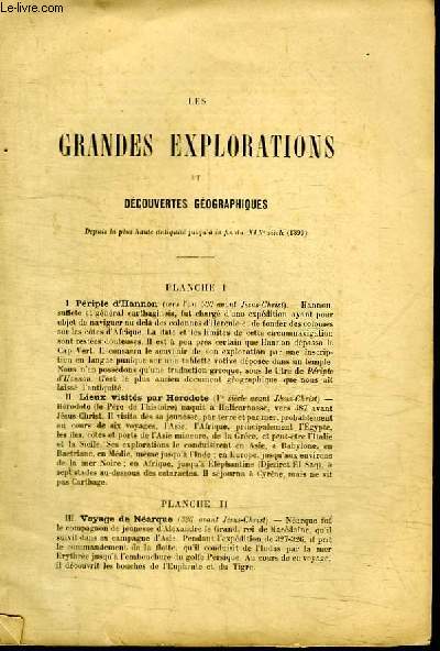 LES GRANDES EXPLORATIONS ET DECOUVERTES GEOGRAPHIQUES
