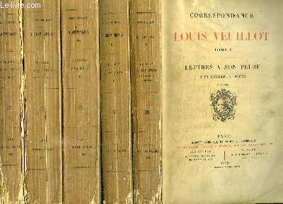 CORRESPONDANCE DE LOUIS VEUILLOT - TOME 1 A 5 EN 5 VOLUMES