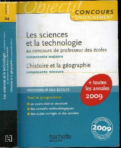 LES SCIENCES ET LA TECHNOLOGIE AU CONCOURS DE PROFESSEUR DES ECOLES - L'HISTOIRE ET LA GEOGRAPHIE