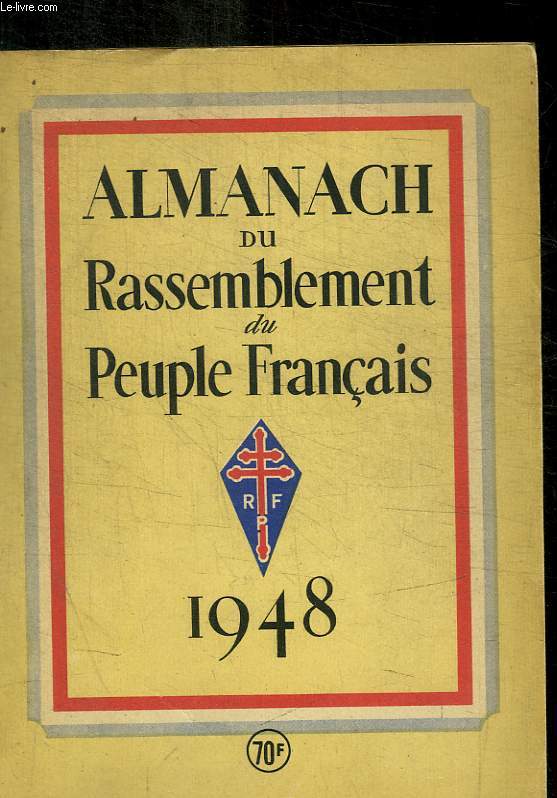 ALMANACH DU RASSEMBLEMENT DU PEUPLE FRANCAIS