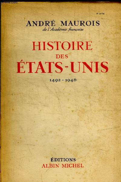 HISTOIRE DES ETATS UNIS 1492 - 1946