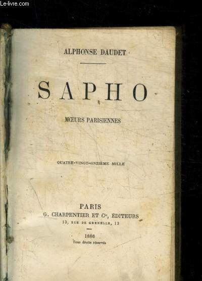 SAPHO - MOEURS PARISIENNES