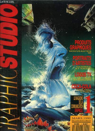 GRAPHIC STUDIO - N 1 - MARS 1990 - INTRODUCTION / TECHNIC NEWS / EVENEMENT / ILLUSTRATEURS / DESIGN / LOGO / HIGH TECH / GRAPHIC STORY / BIBLIOTEC / REPERTOIRE