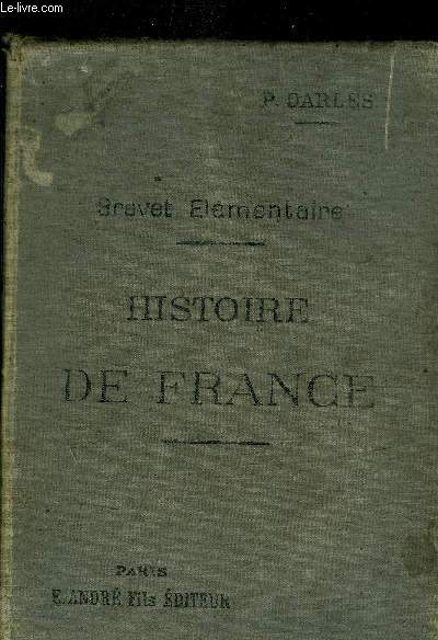 HISTOIRE DE FRANCE - BREVET ELEMENATIRE