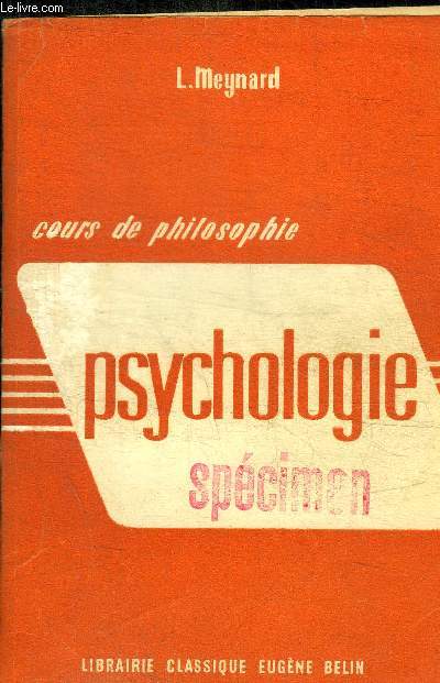 COURS DE PHILOSOPHIE - PSYCHOLOGIE -