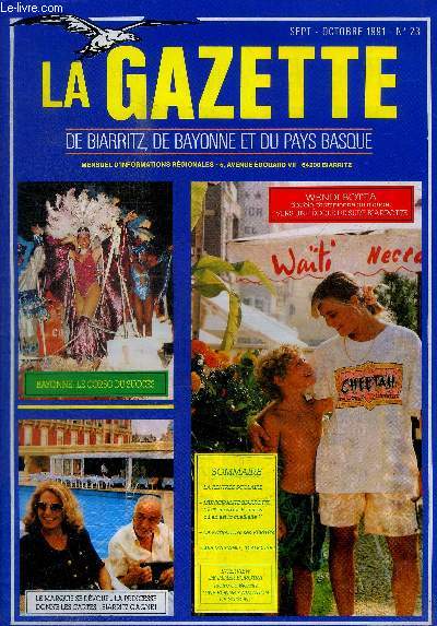 LA GAZETTE DE BIARRITZ, DE BAYONNE ET DU PAYS BASQUE - N23 - SEPT - OTC - 1991 -
