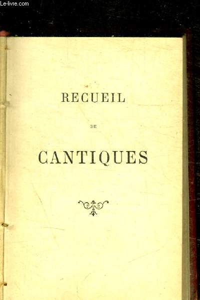 RECUEIL DE CANTIQUES