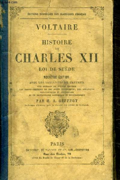 HISTOIRE DE CHARLES XII ROI DE SUEDE