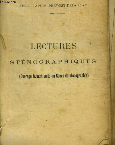 LECTURES STENOGRAPHIQUES