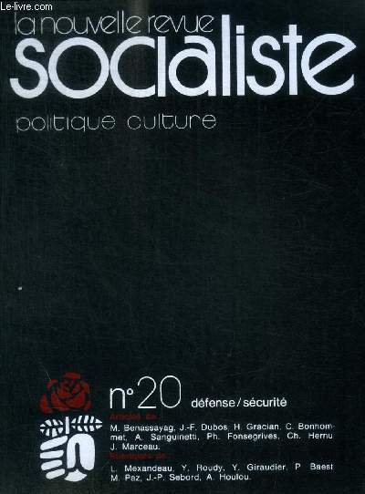 LA NOUVELLE REVUE SOCIALISTE - POLITIQUE / CULTURE - N20 - 1976 -