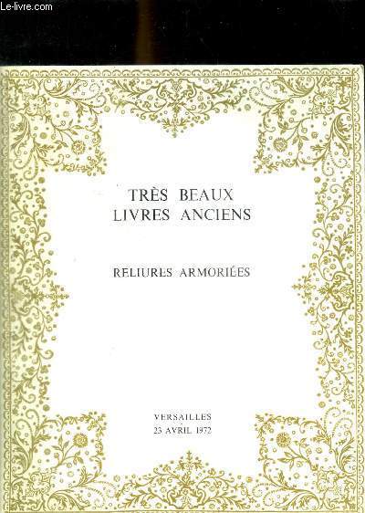 TRES BEAUX LIVRES ANCIENS - RELIURES ARMOIRIEES