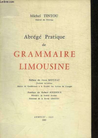 ABREGE PRATIQUE DE GRAMMAIRE LIMOUSINE