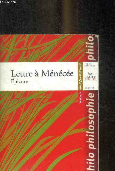 LETTRE A MENECEE