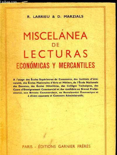 MISCELANEA DE LECTURAS ECONOMICAS Y MERCANTILES