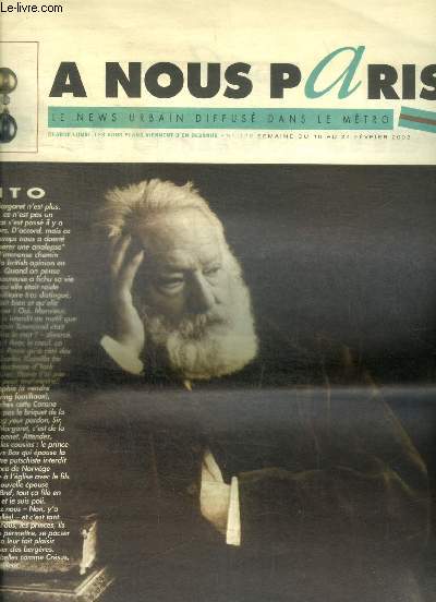 A NOUS PARIS ! - LE NEWS URBAIN DIFFUSE DANS LE METRO - FEVRIER 2002