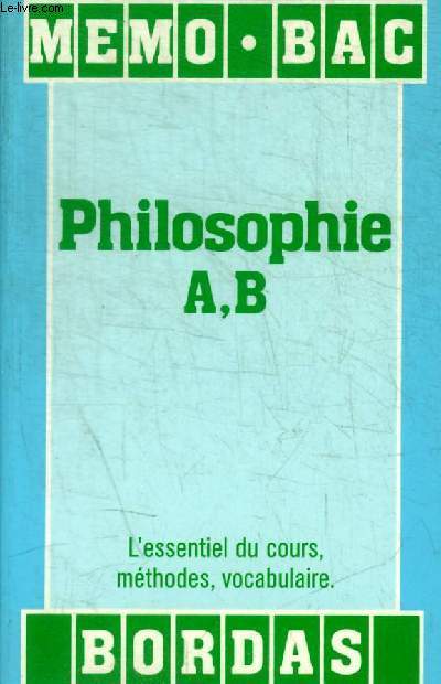 MEMO BAC - PHILOSOPHIE A B