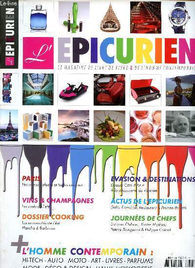 Magazine l'picurien 2 Sommaire: Dgustations: Champagne-ros, Journe de chef: Xavier Mathieu, Gourmandises pour gourmets, Auto, Moto, dco...