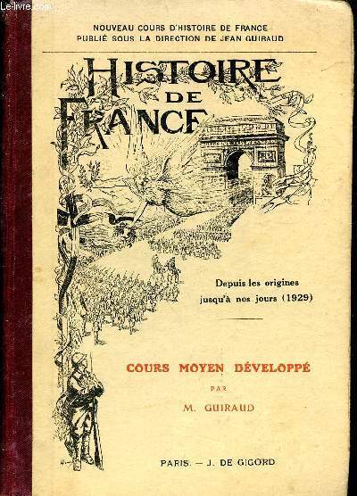 Histoire de France depuis les origines jusqu' nos jours (1929), Cours moyen.