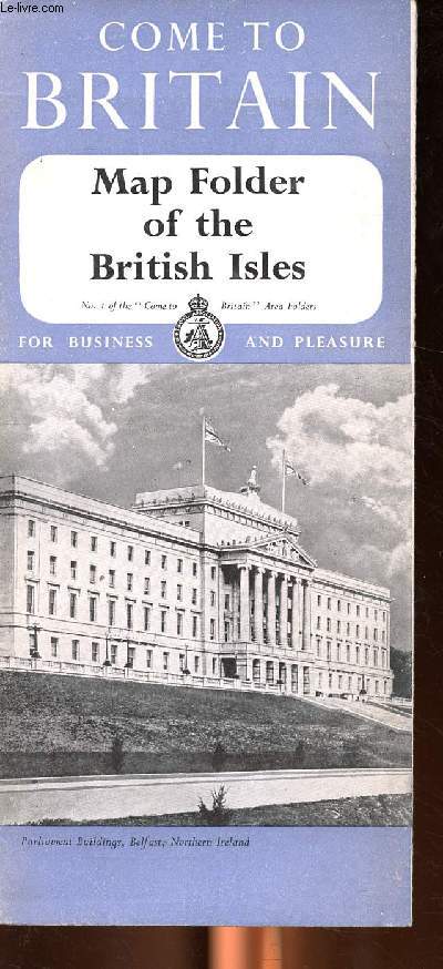 Come to Britain Map folder of the British Isles