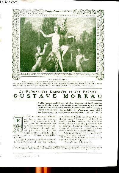 Le peintre des lgendes et des fries Gustave Moreau