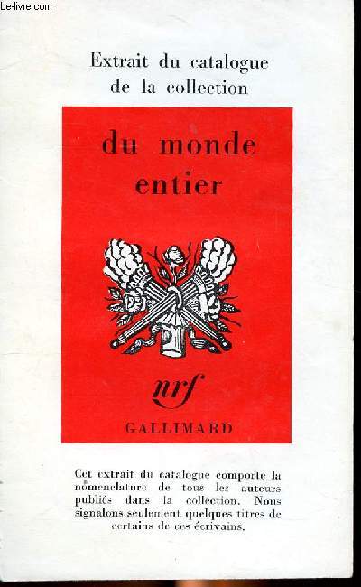 Extrait du catalogue du monde entier