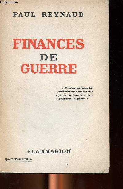 Finances de guerre ( 29 Juillet 1939-29 Fvrier 1940)