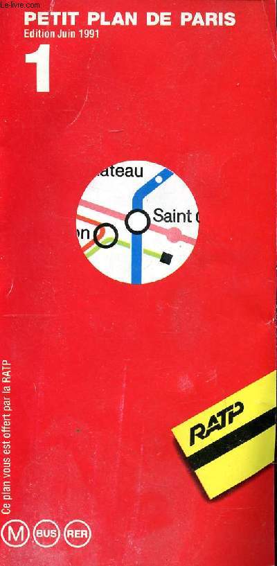 Petit plan de Paris Juin 1991