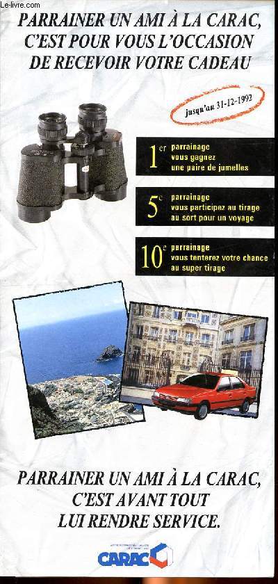 Brochure de parrainage à la CARAC - Collectif - 0 - Photo 1/1