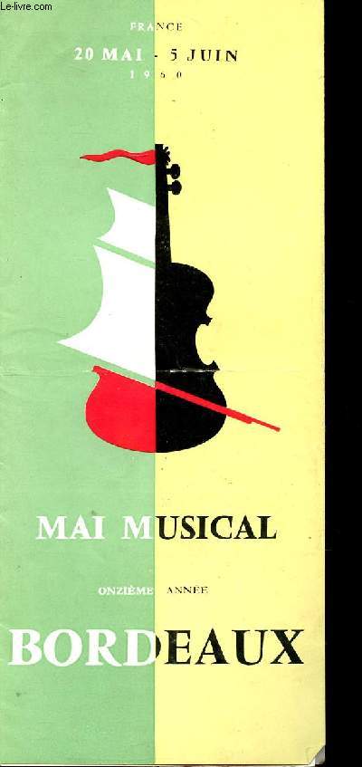 Mai musical Bordeaux 20 mai-5 juin 1960
