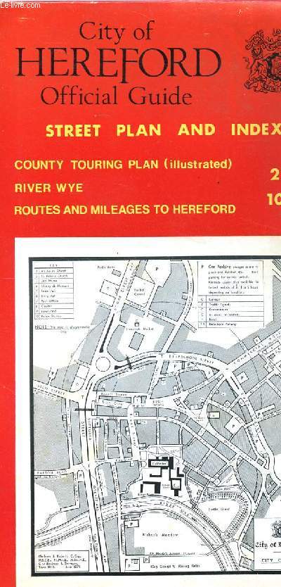City of Hereford Official Guide Street plan and index