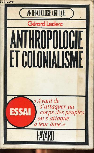 Anthropologie et colonialisme