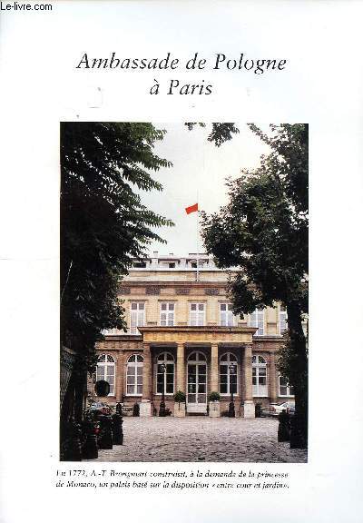 Ambassade de Pologne  Paris