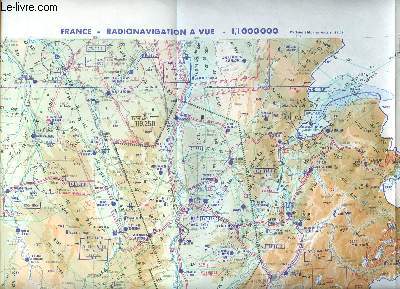 France radionavigation  vue 3me dition Carte gographique pour pilotage arien.