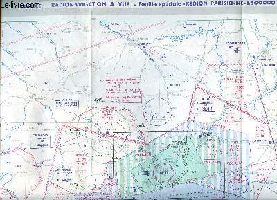 France radionavigation  vue Feuille spciale rgion parisienne 3 dition carte gographique pour pilotage arien.