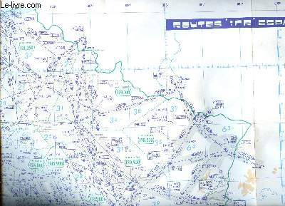 Carte gographique pour pilotage arien routes 