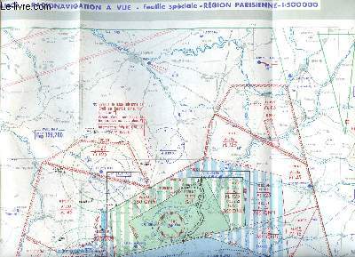 France radionavigation  vue feuille spciale rgion parisienne 3 dition carte gographique pour pilotage arien