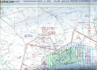 France radionavigation  vue feuille spciale rgion parisienne 1re dition Carte gographique pour pilotage arien