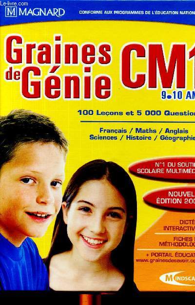 Graines de gnie CM1 9-10 ans 100 leons et 5000 questions Nouvelle dition 2007